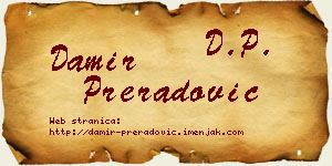 Damir Preradović vizit kartica